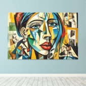 ABSTR_25-06 Abstracte kunst Canvas Print (Insitu (Houten vloer))