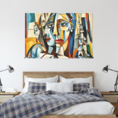 ABSTR_25-070 Abstracte kunst Canvas Print (Insitu (Slaapkamer))