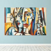 ABSTR_25-070 Abstracte kunst Canvas Print (Insitu (Houten vloer))