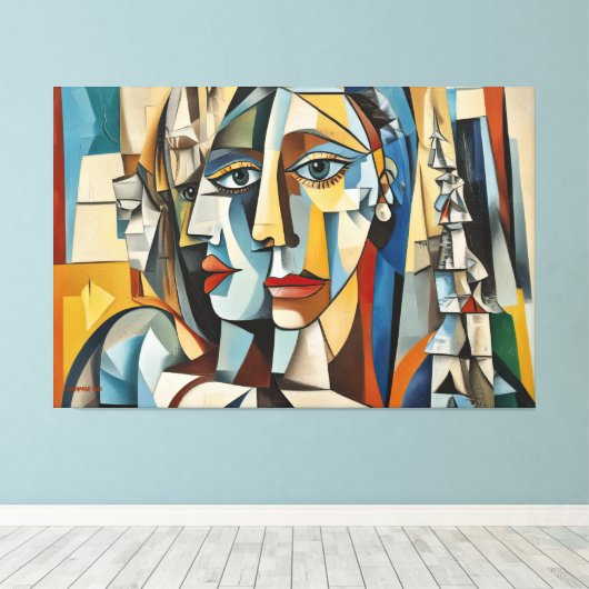 ABSTR_25-070 Abstracte kunst Canvas Print (Insitu (Houten vloer))