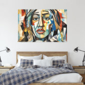 ABSTR_25-074 Abstracte kunst Canvas Print (Insitu (Slaapkamer))