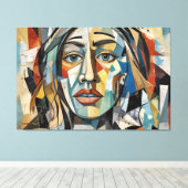 ABSTR_25-074 Abstracte kunst Canvas Print (Insitu (Houten vloer))