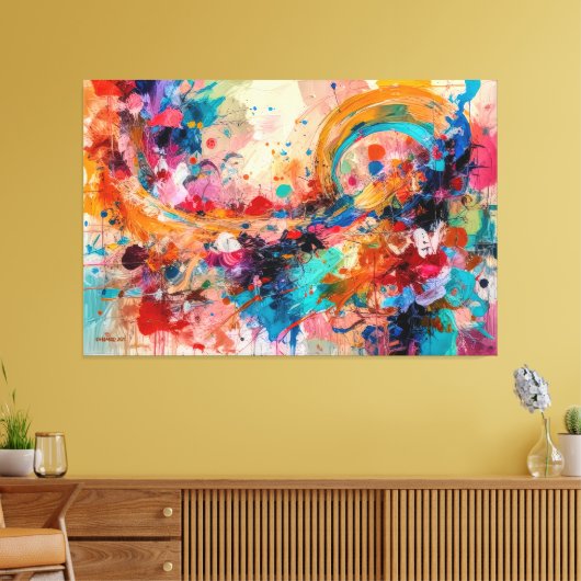 ABSTR_25-079 Abstracte kunst Canvas Print (Insitu (Woonkamer))
