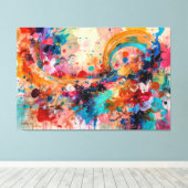 ABSTR_25-079 Abstracte kunst Canvas Print (Insitu (Houten vloer))