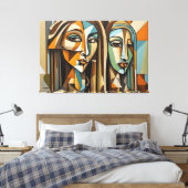 ABSTR_25-081 Abstracte kunst Canvas Print (Insitu (Slaapkamer))