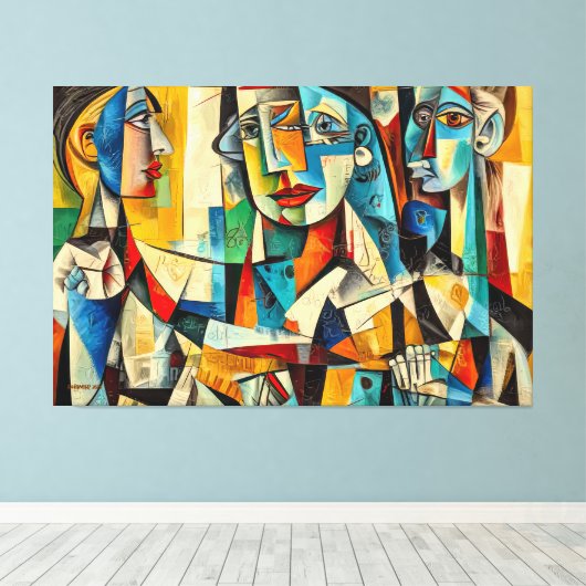 ABSTR_25-084 Abstracte kunst Canvas Print (Insitu (Houten vloer))