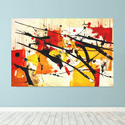 ABSTR_25-086 Abstracte kunst Canvas Print (Insitu (Houten vloer))