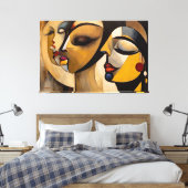 ABSTR_25-090 Abstracte kunst Canvas Print (Insitu (Slaapkamer))