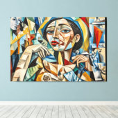 ABSTR_25-095 Abstracte kunst Canvas Print (Insitu (Houten vloer))
