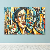 ABSTR_25-097 Abstracte kunst Canvas Print (Insitu (Houten vloer))