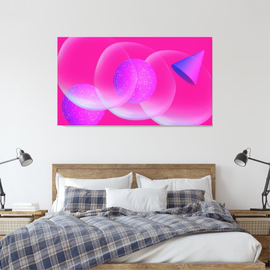 ABSTRAAT COLORE CANVAS AFDRUK (Insitu (Slaapkamer))