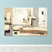 Abstração Urbana em Tons Neutros Canvas Afdruk (Insitu (Houten vloer))