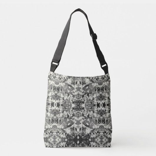 Abstrack Black en White Exclusive Mode Pattern Crossbody Tas (Voorkant)