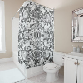 Abstrack Black en White Exclusive Mode Pattern Douchegordijn