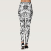 Abstrack Black en White Exclusive Mode Pattern Leggings (Achterkant)
