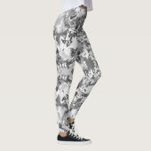 Abstrack Black en White Exclusive Mode Pattern Leggings (Rechts)