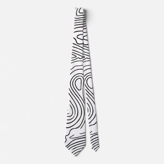 Abstrack Black en White Line Exclusive Pattern Stropdas (Voorkant)
