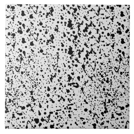 Abstrack Black en White Stippen Polka Pattern Tegeltje (Voorkant)