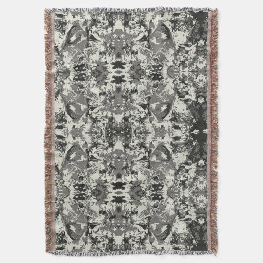 Abstrack Black Pattern Deken (Voorkant Verticaal)