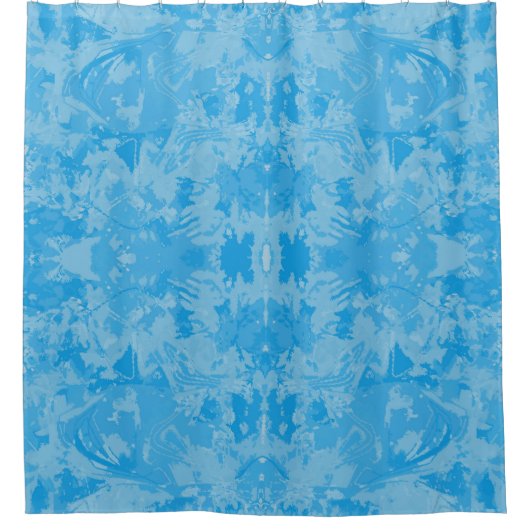 Abstrack Blue Exclusive Mode Pattern Douchegordijn (Voorkant)