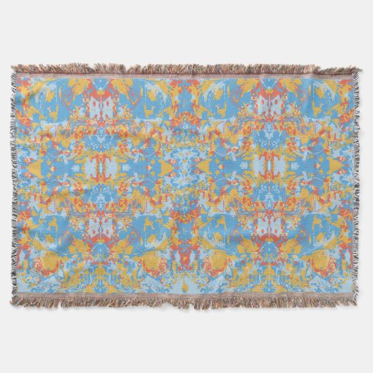 Abstrack Blue Exclusive Pattern Deken (Voorkant)