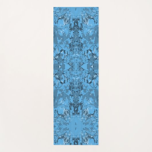 Abstrack Blue Exclusive Pattern Yogamat (Voorkant)