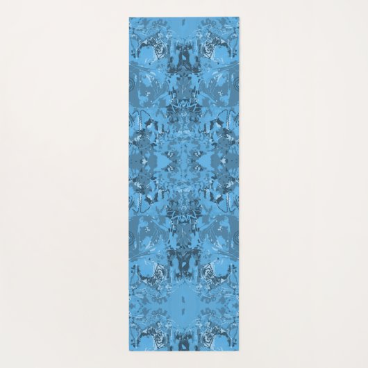 Abstrack Blue Exclusive Pattern Yogamat (Achterkant)