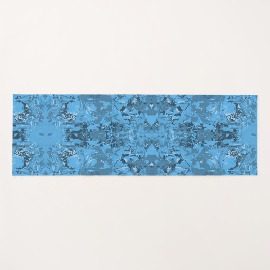 Abstrack Blue Exclusive Pattern Yogamat (Voorkant (horizontaal))