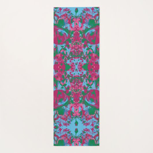 Abstrack Blue Pink Exclusief patroon Yogamat (Achterkant)