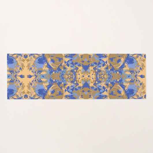 Abstrack Blue Yellow Exclusive Pattern Yogamat (Achterkant (horizontaal))