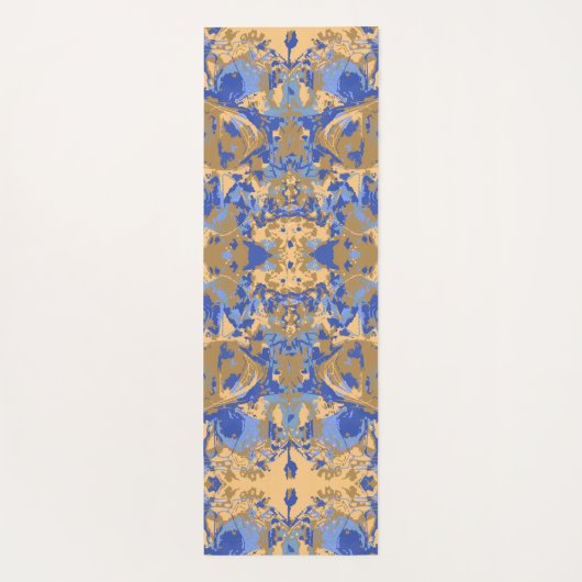 Abstrack Blue Yellow Exclusive Pattern Yogamat (Achterkant)