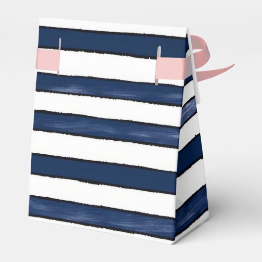 Abstrack navy Stripes Naadloos Bedankdoosjes (Achterkant)