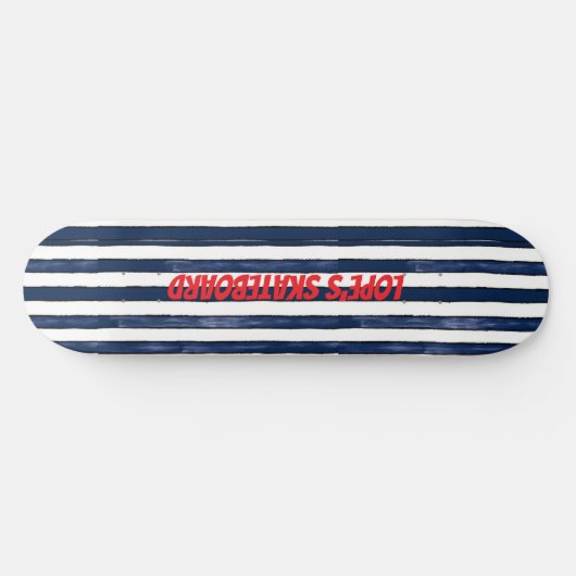 Abstrack navy Stripes Naadloos Persoonlijk Skateboard (Horizontaal)