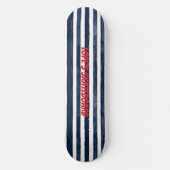 Abstrack navy Stripes Naadloos Persoonlijk Skateboard (Voorkant)