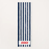 Abstrack navy Stripes Naadloos Yogamat (Voorkant)