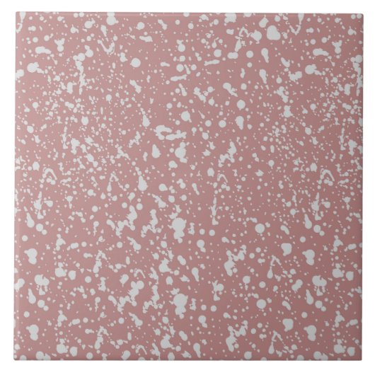 Abstrack Pink and White Stippen Pattern Tegeltje (Voorkant)