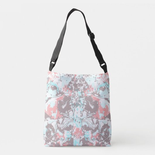 Abstrack White Exclusive Active Mode Pattern Crossbody Tas (Achterkant)