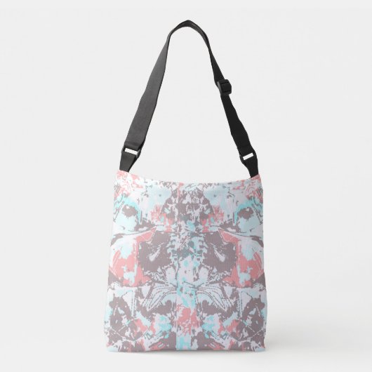 Abstrack White Exclusive Active Mode Pattern Crossbody Tas (Voorkant)