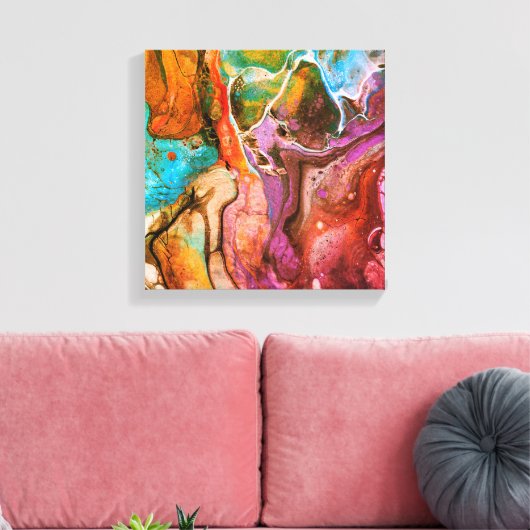 Abstract27 Canvas Afdruk (Insitu (Woonkamer))
