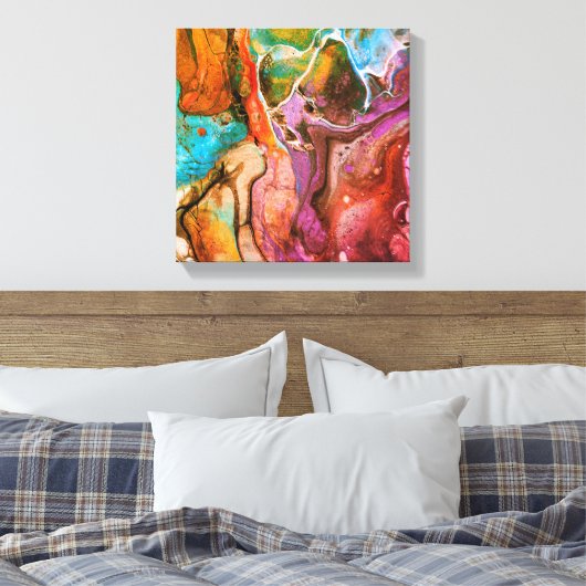 Abstract27 Canvas Afdruk (Insitu (Slaapkamer))