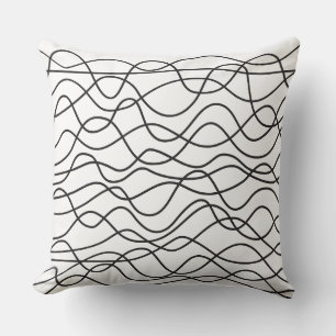 Abstract 010517 - Zwart op wit Kussen