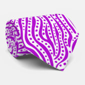 Abstract 011211 - Paars op wit Stropdas (Opgerold)