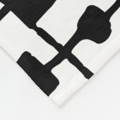 Abstract 020517 - Zwart op wit Fleece Deken (Hoek)
