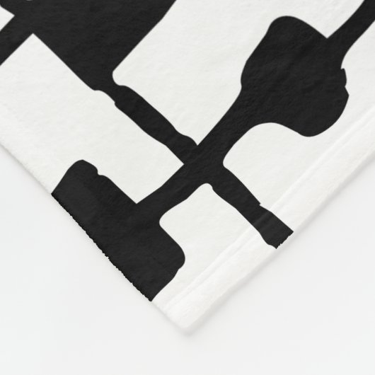 Abstract 020517 - Zwart op wit Fleece Deken (Hoek)