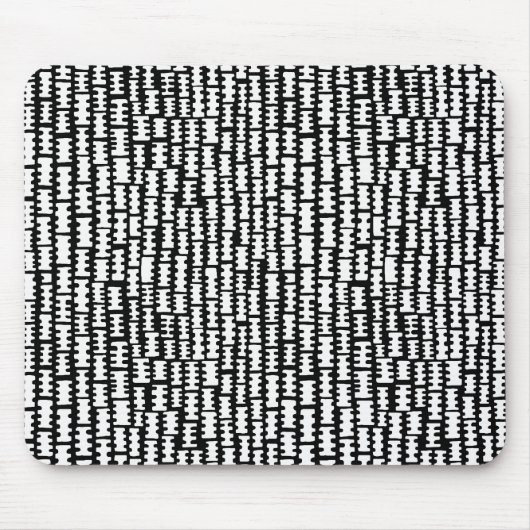 Abstract 020712 - White on Black Muismat (Voorkant)