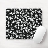 Abstract 021112 - White on Black Muismat (Met muis)