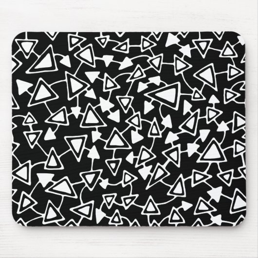 Abstract 021112 - White on Black Muismat (Voorkant)