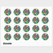 Abstract 02 ronde sticker (Vel)