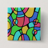 Abstract 02 vierkante button 5,1 cm (Voorkant)
