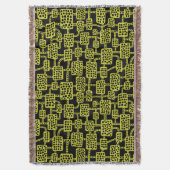 Abstract 041113 - Banaangeel op zwart Deken (Voorkant Verticaal)